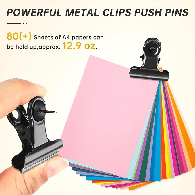 50Pack Push Pin Clips, Heavy Duty Thumb Tacks, Metal Push Pins - Image 3