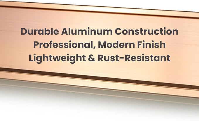 2" x 8" Aluminum Office Desk Nameplate Sign Holder 5 Pack - Image 3