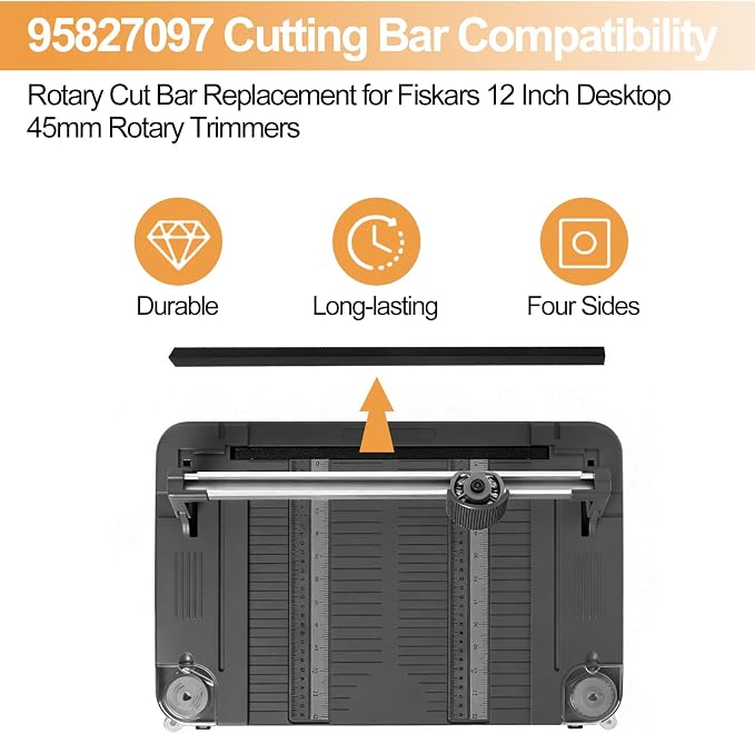 95827097 Rotary Cut Bar for Fiskars 12" 45mm Desktop Cutting Board Paper Rotary - Image 5