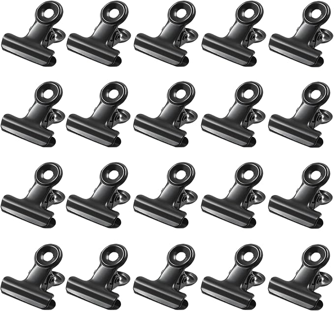 Bonsicoky 30 Pcs Metal Bulldog Clips, Bull Binder Paper Clips by Bonsicoky