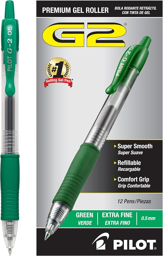 Pilot G2 Premium Refillable and Retractable Rolling Ball Gel Pens, Extra Fine by PilotCorporationofAmerica