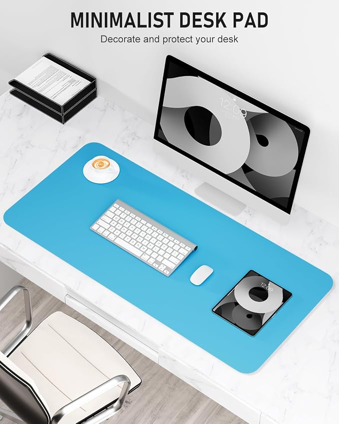 Desk Pad, 35.5" x 17" PU Leather Non-Slip Desk Mat Large Mouse Pad - Image 2
