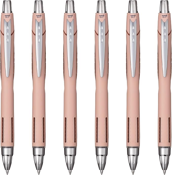 Uni-Ball Jetstream RT Ballpoint Pen, Fine Point, Coral Barrel, 6 Pens by uni-ball