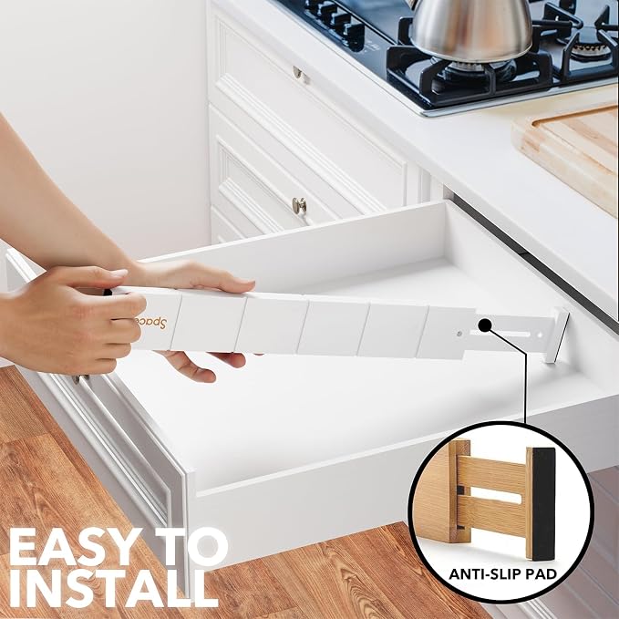 SpaceAid Bamboo Drawer Dividers - Image 6