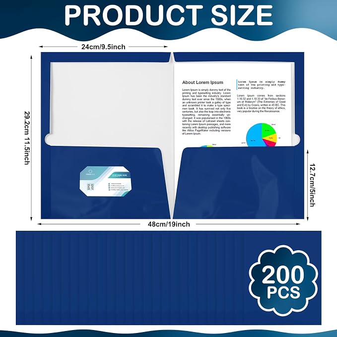 Yeaqee 200 Pack Folders Bulk - Image 2
