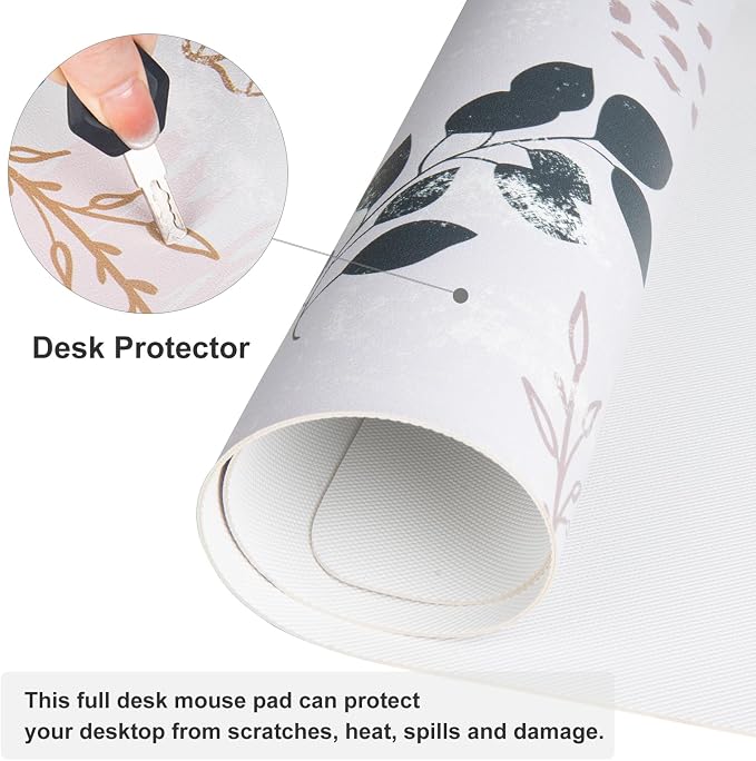 QiyI Large Mouse Pad for Desk, Cute Desk Mat for Desktop, Women Girls Office - Image 5