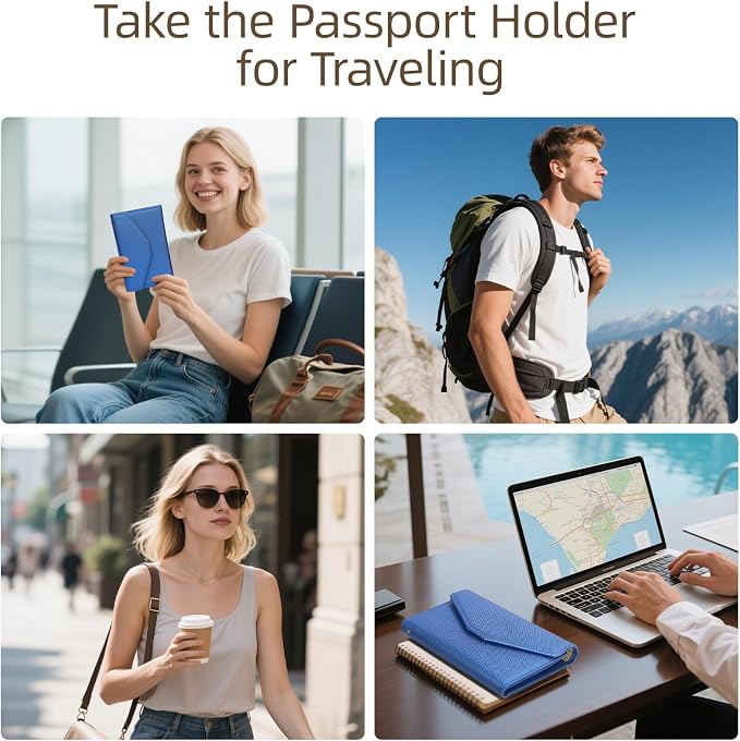 ZOPPEN Mulit-purpose Rfid Blocking Passport Holder Travel Wallet Passport and - Image 9