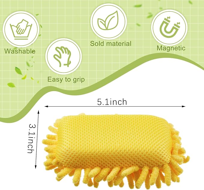 Zonon 4 Pieces Dry Erase Eraser Microfiber Shag Washable Whiteboard Eraser - Image 4