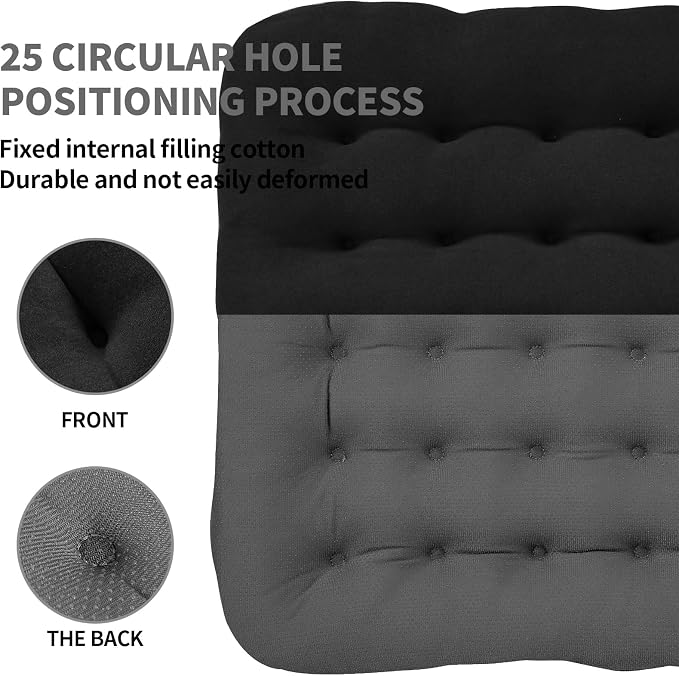 BUYUE Good Support Office Chair Cushion Padded, Soft Velvet Comfortable - Image 3