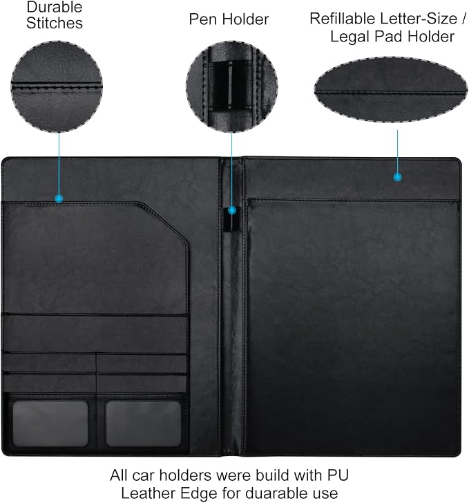 Cacturism Padfolio Portfolio Folder, Foldable Letter Size Writting Pad - Image 4