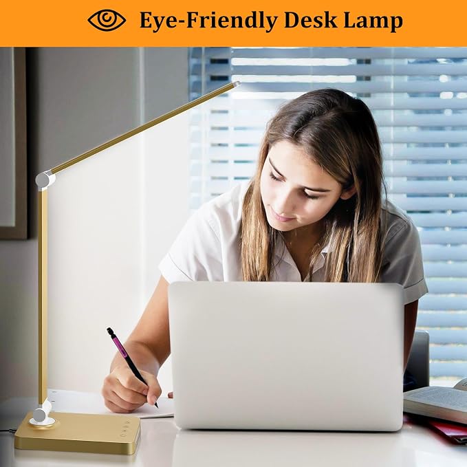 LED Desk Lamp with USB Ports, Touch Desk Lamps - Image 5