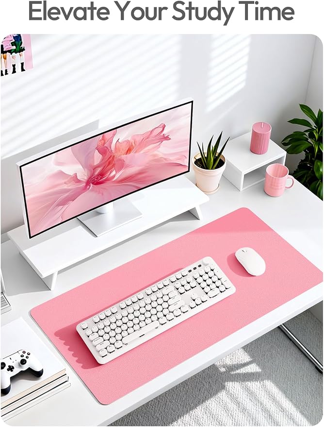 YSAGi Leather Desk Protector, Office Mat, Large Mouse Mat, Non-Slip PU Leather - Image 6