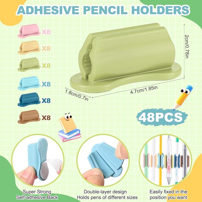 Sherr 48 Pack Adhesive Pencil Holders - Image 2