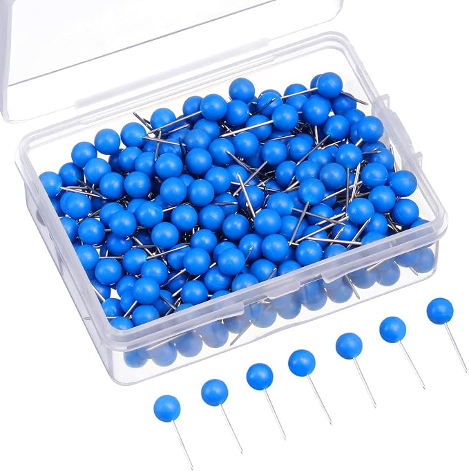 Map Tacks Push Pins Small Size 300 Packs by Outus