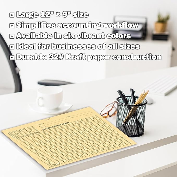 Accounts Payable Voucher Envelopes General Accounting Style, Buff 200 Pack | - Image 4