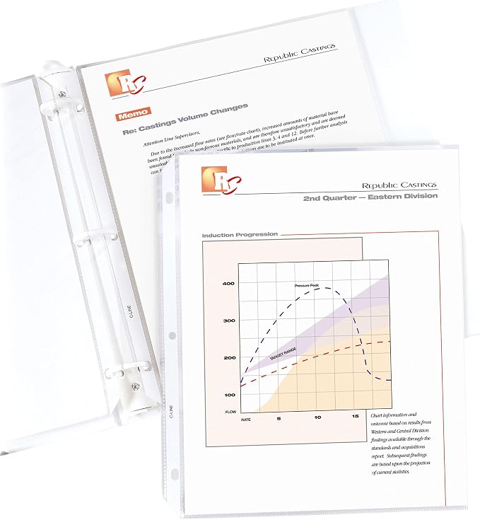 C-Line Top Loading Standard Weight Poly Sheet Protectors, 8.5 x 11 Inches - Image 2