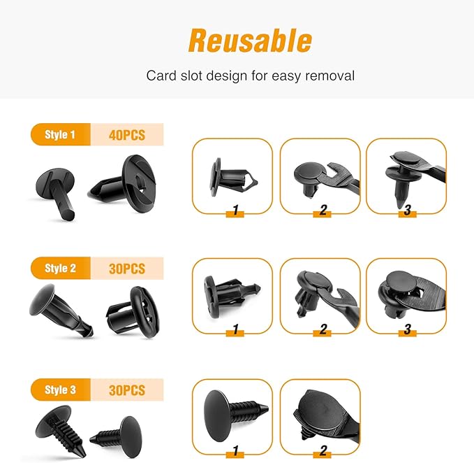 GOOACC Universal Plastic Fender Clips, Car Fender Replacement - Image 5
