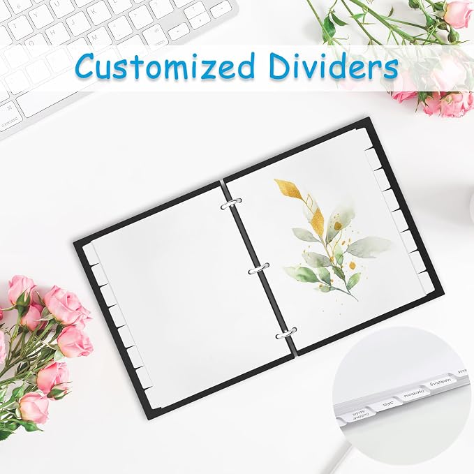 Binder Dividers for 3 Ring Binder, 1/8 Cut Tabs, Letter Size, Blank Write On - Image 7