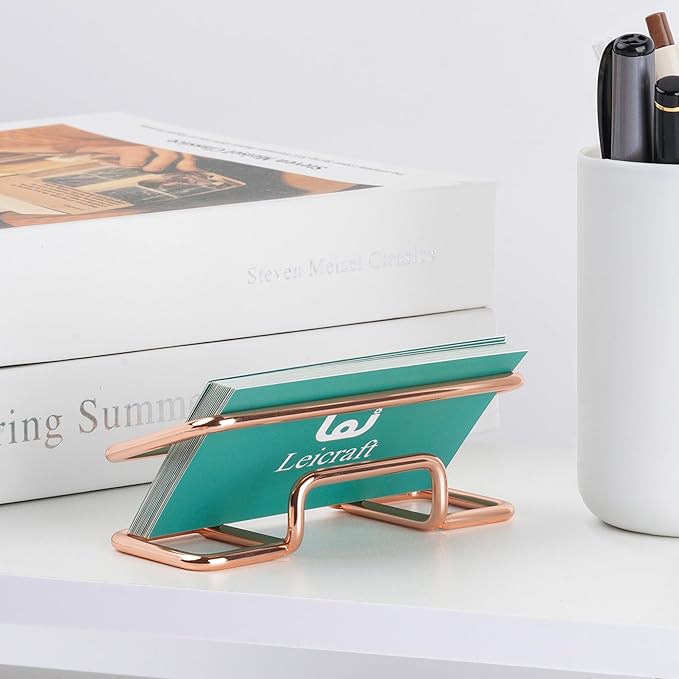 Business Card Holder for Desk, Cute Metal Card Organizers and Office Desk - Image 6