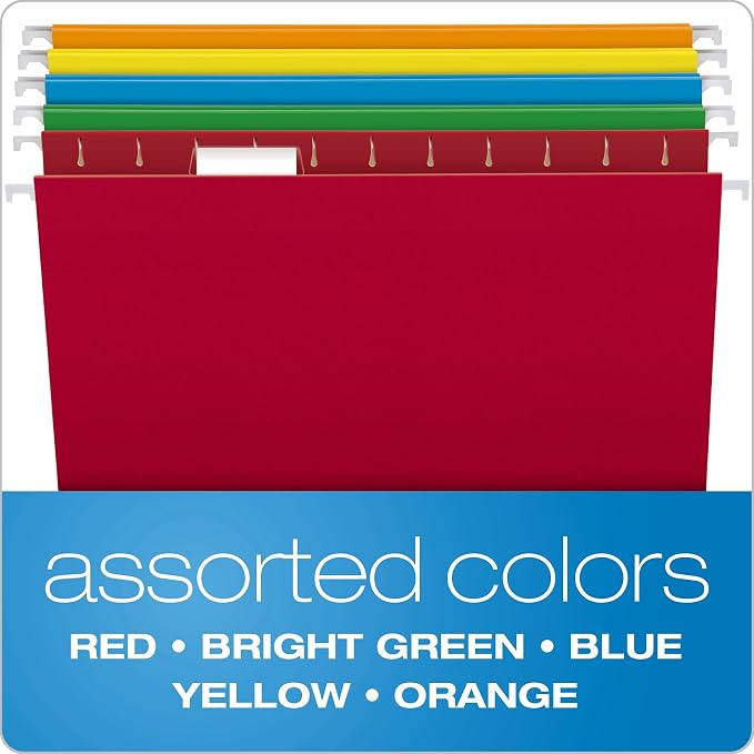 Pendaflex Hanging File Folders, Letter Size, 1/5-Cut Adjustable Tabs, 25 Per Box - Image 3