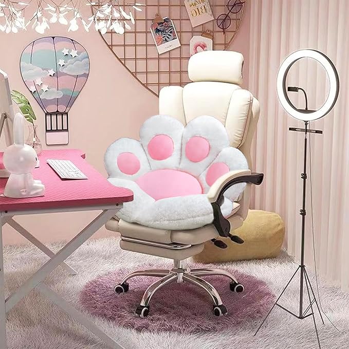 DOBUONO Cat Paw Cushion Cute Chair Cushion Kawaii Plush Seat Cushions 28"x - Image 4