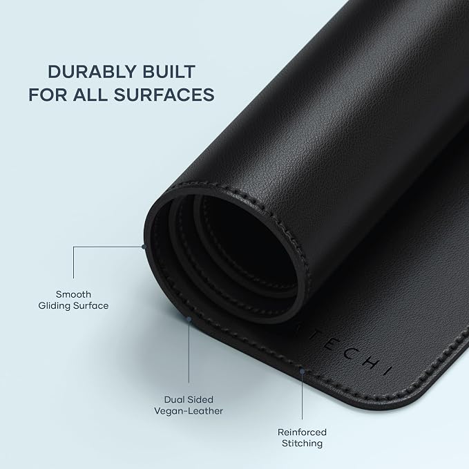 Satechi Vegan Leather Desk Mat, Large Mouse Pad Scratch and Water Resistant - Image 6