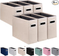 6 Pack Letter Size File Storage Box Collapsible，Fabric Hanging File Folders by ComfortKeeper