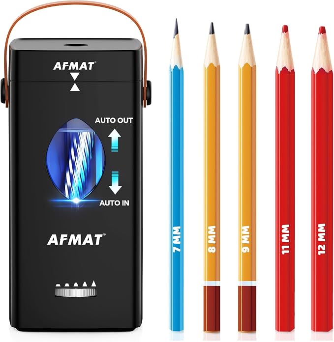 AFMAT Electric Pencil Sharpener, Fully Automatic Pencil Sharpener by AFMAT
