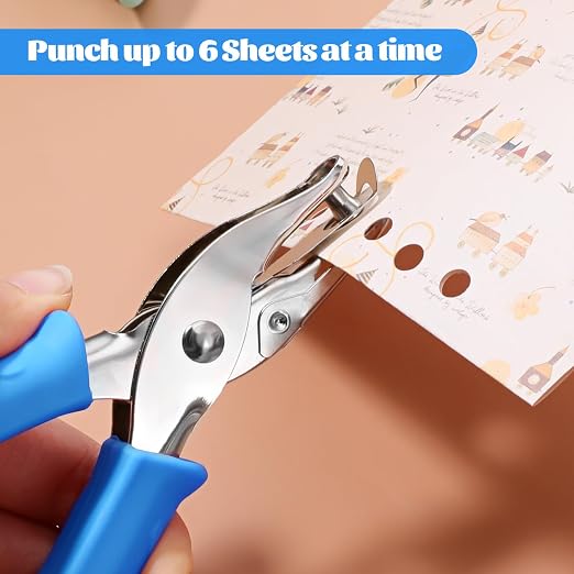 Giantree 12 Pack Single Hole Punch 1/4 inch Handheld Paper Puncher - Image 3