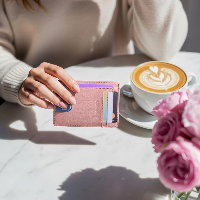 Buffway Slim Minimalist Front Pocket RFID Blocking Leather Wallets - Image 7