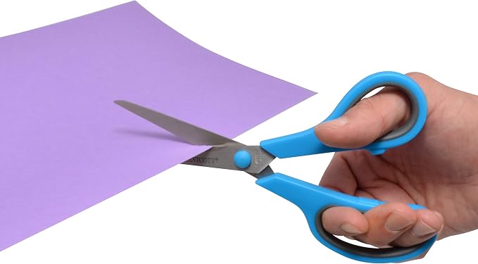 Westcott 8" Straight Stainless Steel Soft Handle Scissors - Image 7