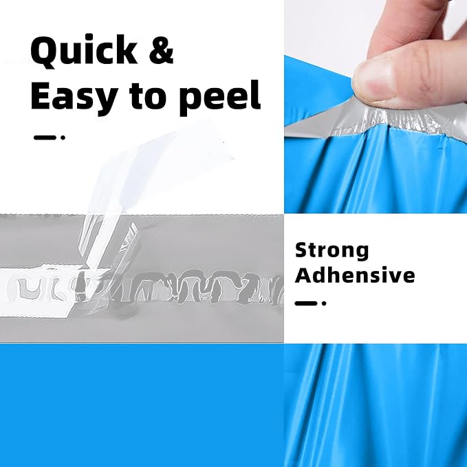 POLYSELLS 200 pcs 6x9 Inches Blue Poly Mailers Shipping Envelopes, Strong - Image 3
