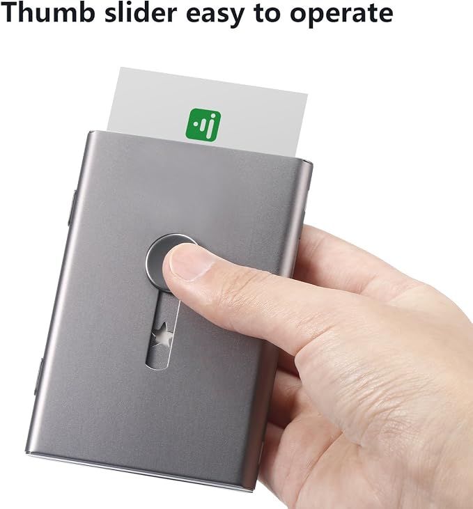 Tatuo 2 Pcs Business Card Holder Thumb Drive Black Gray Stainless Steel - Image 5