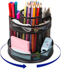 Comix 360° Rotating Pen Holder for Desk, 9 Compartments Office Desk Organizer by Comix