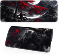Japanese Dark Red Moon Gaming Mouse Pad, Extended Mouse Pad by Unknown
