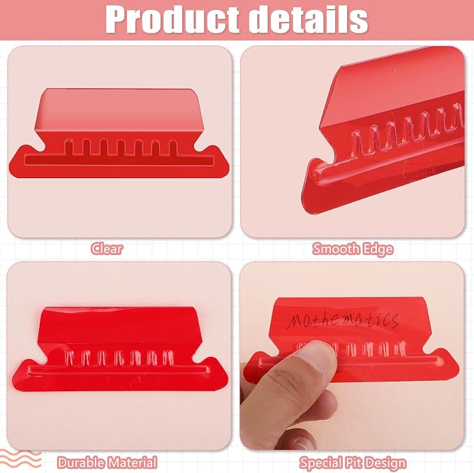 200 Pcs Hanging File Folder Tabs and 200 Pcs 2 Inch Inserts Labels, Plastic - Image 4