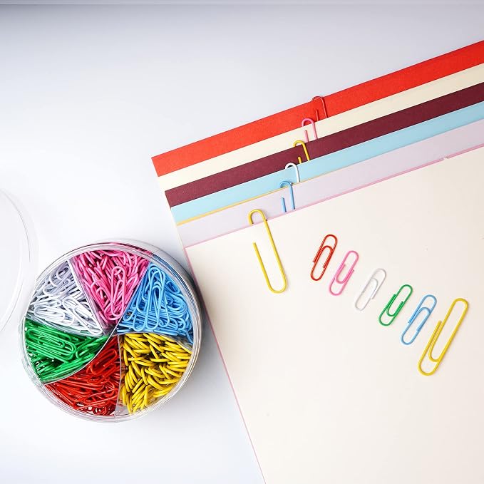 520 PCS Colored Paper Clips Assorted Sizes, Small Medium and Large, Colorful - Image 5