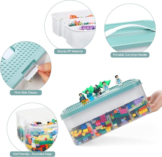 Douorgan Toy Storage Organizer for Lego Stackable Organizer Bins - Image 4