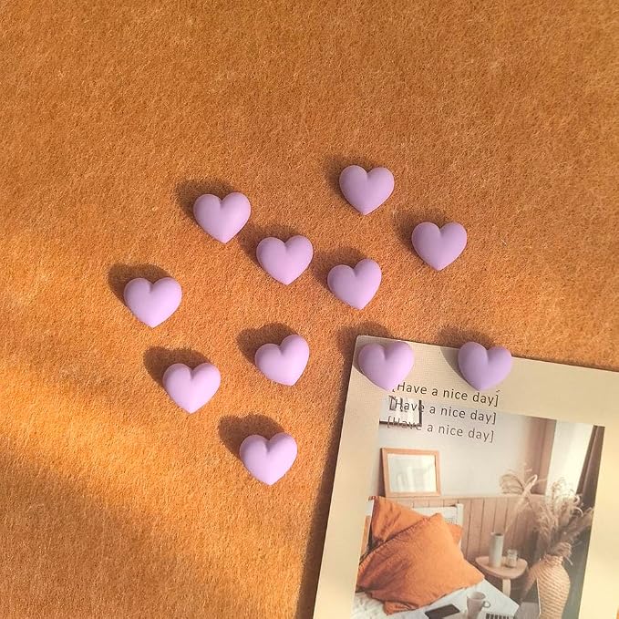 28pcs Decorative Cute Push Pins Heart Purple Thumbtacks Thumb Tacks Pushpins - Image 3