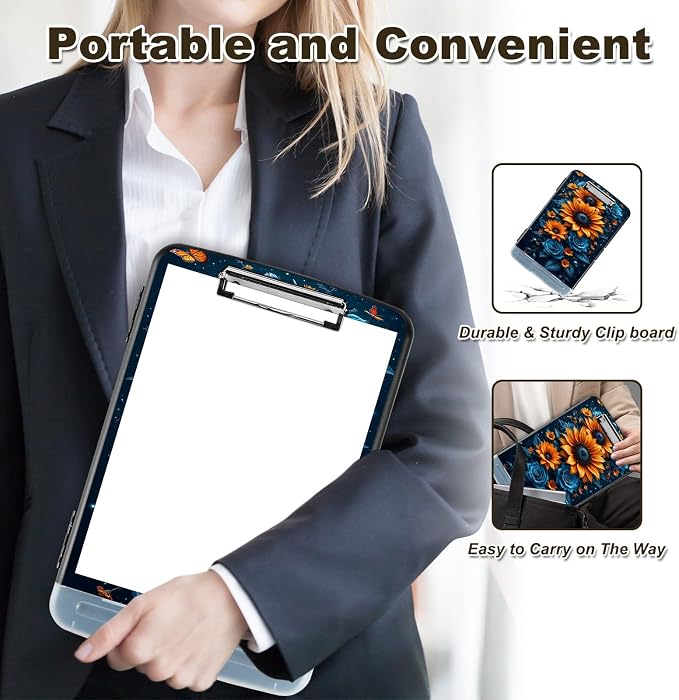 Clipboard with Storage, Nursing Clip Board 8.5 x 11 Storage Organization Box - Image 3