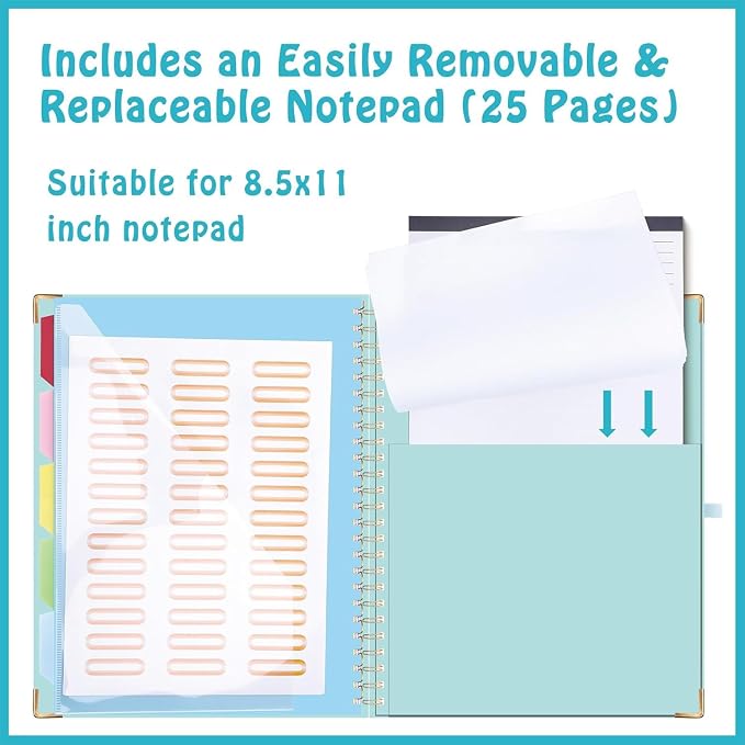 HAUTOCO Clipboard Folio with Refillable Notepad - Image 4