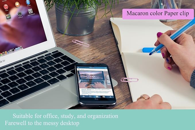 Macaron Colored Paper Clips, 1.1" Medium Paper Clip（28mm - Image 8