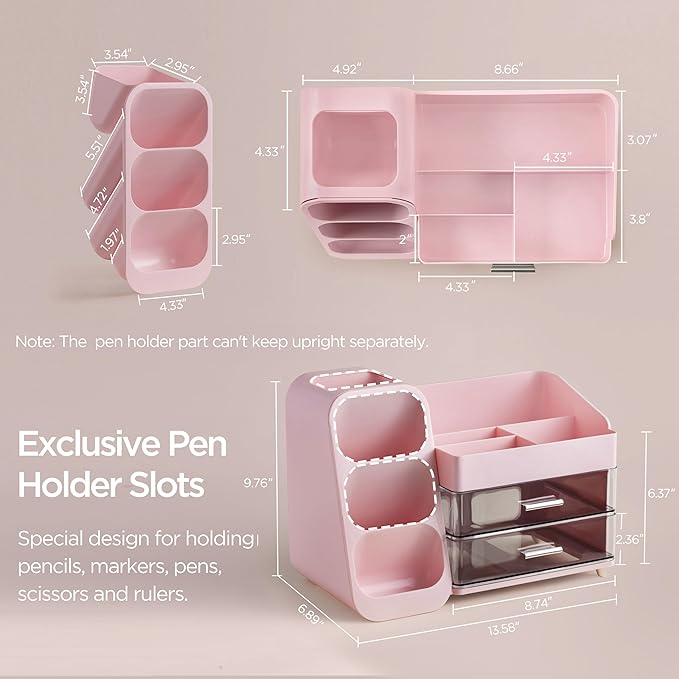 HBlife Desk Organizer with Pen Pencil Holder - Image 5