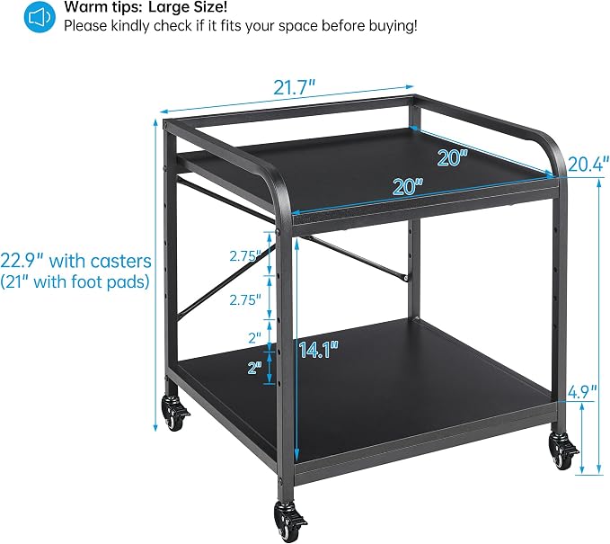 Fannova 2 Tier Under Desk Printer Stand - Image 4