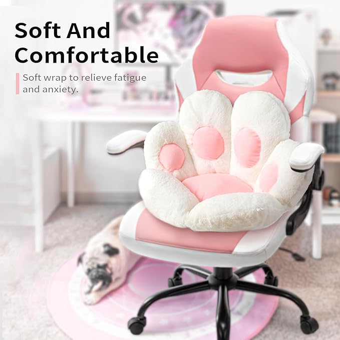 Ditucu Cat Paw Cushion Kawaii Chair Cushions 31.4 x 27.5 inch Cute Stuff Seat - Image 2