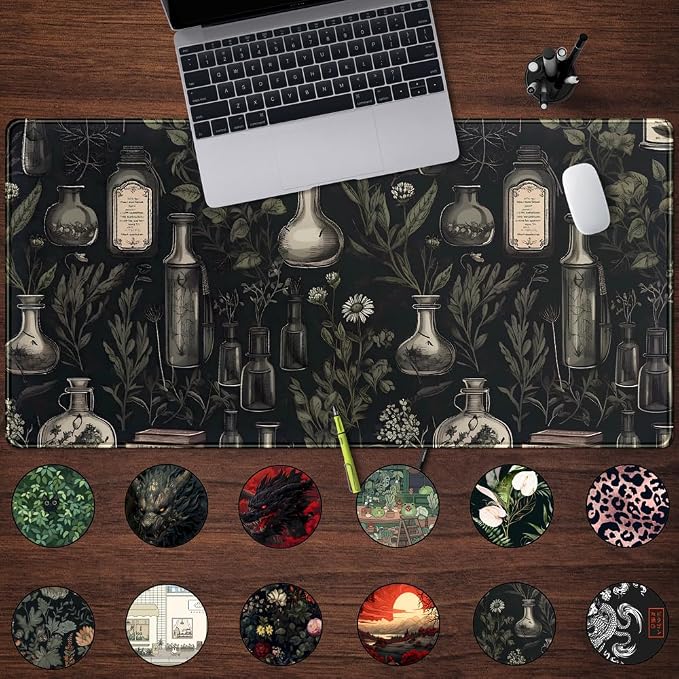 Black Aesthetic Desk Mat - Image 2