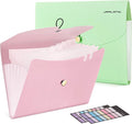 JARLINK 7 Pockets Expanding File Folder, A4 Accordion File Folders by JARLINK