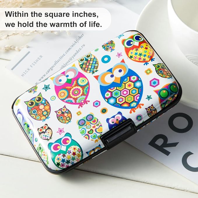 ELFISH Mini RFID Aluminum Wallet Credit Cards Holder Business Card Case Metal - Image 6