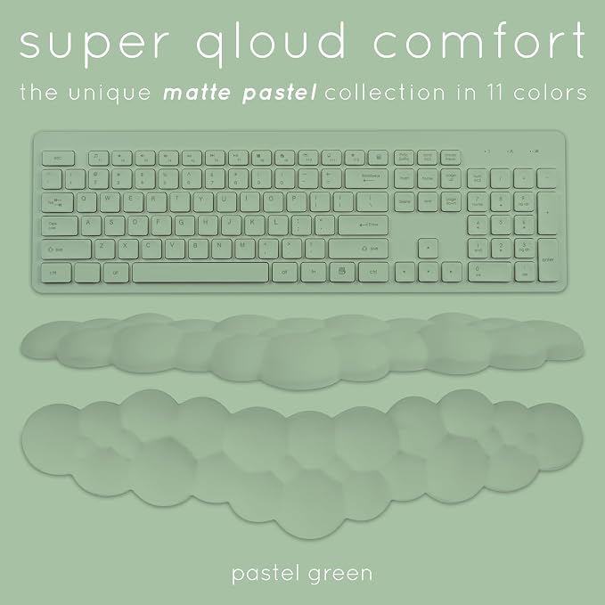 Green Cloud Keyboard Wrist Rest – Create-ables Qloud Green Wrist Rest - Image 2