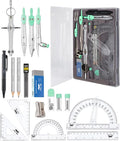 Mr. Pen- Geometry Set, 6 Inch Swing Arm Protractor, Divider | Set Squares by MrPen